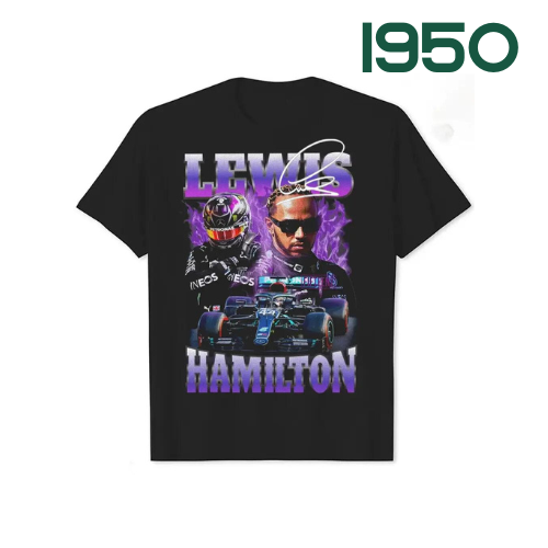 Camiseta Retrô - Lewis Hamilton By 1950Crew